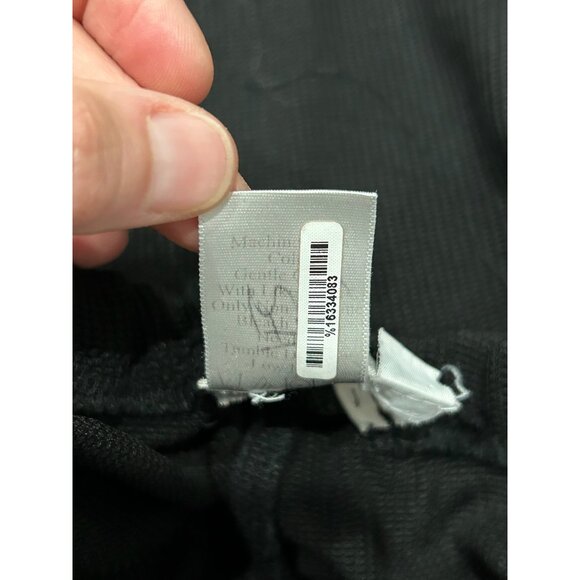 Coldwater Creek Black Track Pants TealYellow Side Stripes Elastic Waist Sz 1X - Picture 8 of 9